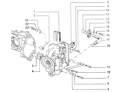 Oil pump pipe - head - pumpunit fasteners